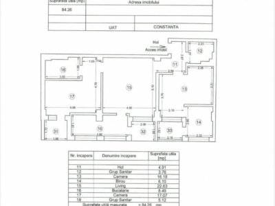Apartament 3 camere zona Delfinariu-Pescarie, Constanta