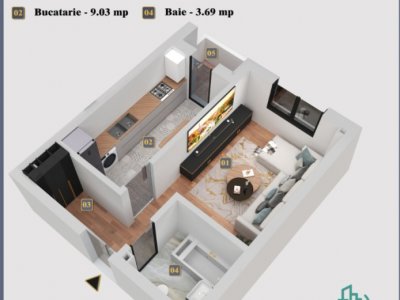 Garsoniera de Vanzare Natural Residence Chiajna, direct dezvoltator 